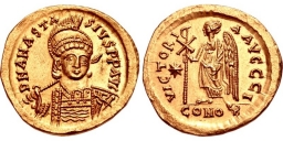 SB4 Anastasius I. Solidus. Constantinople