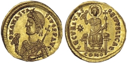 SB5A Anastasius I. Solidus. Constantinople