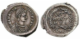 SB11 Anastasius I. Siliqua. Constantinople