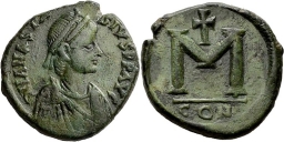SB14 Anastasius I. Follis. Constantinople