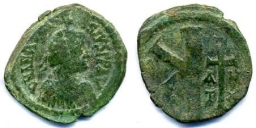 SB49var Anastasius I. Half follis (20 nummi). Antioch (Theoupolis)