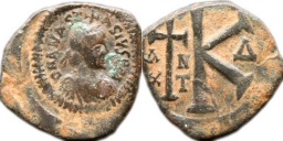 SB50 Anastasius I. Half follis (20 nummi). Antioch (Theoupolis)