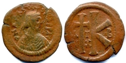 SB51 Anastasius I. Half follis (20 nummi). Antioch (Theoupolis)