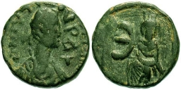 SB111 Justin I. Pentanummium (5 nummi). Antioch (Theoupolis)