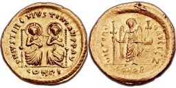 SB115 Justin I and Justinian I. Solidus. Constantinople