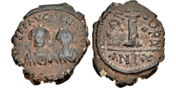 SB132 Justin I and Justinian I. Decanummium (10 nummi). Antioch (Theoupolis)