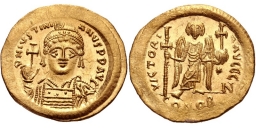 SB139 Justinian I. Solidus. Constantinople