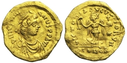 SB145 Justinian I. Tremissis. Constantinople