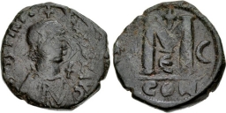 SB162 Justinian I. Follis. Constantinople