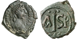SB176 Justinian I. 16 nummi. Thessalonica