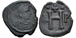 SB192 Justinian I. 8 nummi. Thessalonica