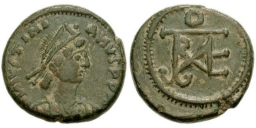 SB197 Justinian I. Pentanummium (5 nummi). Cherson