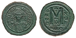 SB201 Justinian I. Follis. Nicomedia