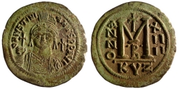 SB207 Justinian I. Follis. Cyzicus