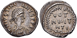 SB253 Justinian I. Siliqua. Carthage