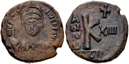 SB285 Justinian I. Half follis (20 nummi). Constantina in Numidia