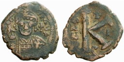 SB380 Justin II. Half follis (20 nummi). Antioch (Theoupolis)