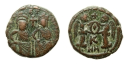 SB396 Justin II. Half follis (20 nummi). Carthage