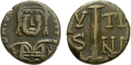 SB399 Justin II. Decanummium (10 nummi). Carthage