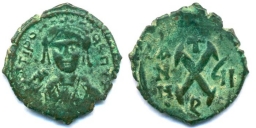 SB457 Tiberius II Constantine. Decanummium (10 nummi). Antioch (Theoupolis)