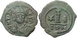 SB498 Maurice Tiberius. Decanummium (10 nummi). Constantinople