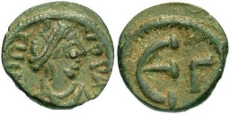 SB501A Maurice Tiberius. Pentanummium (5 nummi). Constantinople