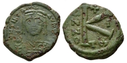 SB508 Maurice Tiberius. Half follis (20 nummi). Thessalonica