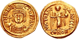 SB549 Maurice Tiberius. Solidus. Carthage