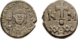 SB557 Maurice Tiberius. Follis. Carthage