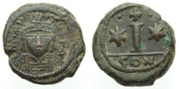 SB578 Maurice Tiberius. Decanummium (10 nummi). Constantina in Numidia