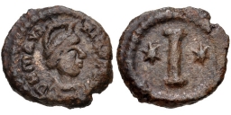 SB599 Maurice Tiberius. Decanummium (10 nummi). Ravenna