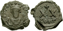 SB643 Phocas. Half follis (20 nummi). Constantinople