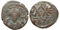 SB686 Phocas. Half follis (20 nummi). Carthage