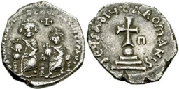 SB798C Heraclius. Hexagram. Constantinople