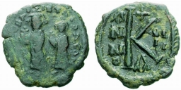 SB814 Heraclius. Half follis (20 nummi). Constantinople