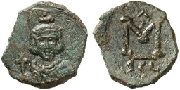 SB1295 Justinian II. Follis. Syracuse (Sicily)
