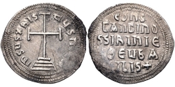 SB1595 Constantine VI and Irene. Miliaresion. Constantinople