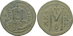 SB1666 Theophilus. Follis. Constantinople