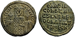 SB1712 Basil I the Macedonian. Follis. Constantinople