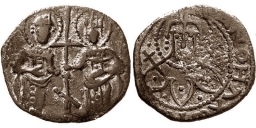SB2555 Manuel II Palaeologus. Tornese. Constantinople