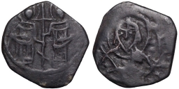SB2556 Manuel II Palaeologus. Tornese. Constantinople