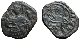 SB2557 Manuel II Palaeologus. Tornese. Constantinople