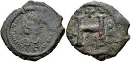 SB189 Justinian I. 8 nummi. Thessalonica