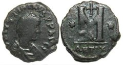 SB213 Justinian I. Follis. Antioch (Theoupolis)