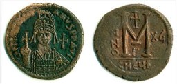 SB219 Justinian I. Follis. Antioch (Theoupolis)