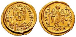 SB250 Justinian I. Solidus. Carthage