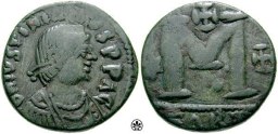 SB258 Justinian I. Follis. Carthage