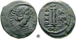 SB269 Justinian I. Decanummium (10 nummi). Carthage