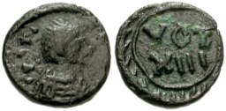 SB278 Justinian I. Nummus. Carthage