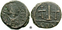 SB286 Justinian I. Decanummium (10 nummi). Constantina in Numidia